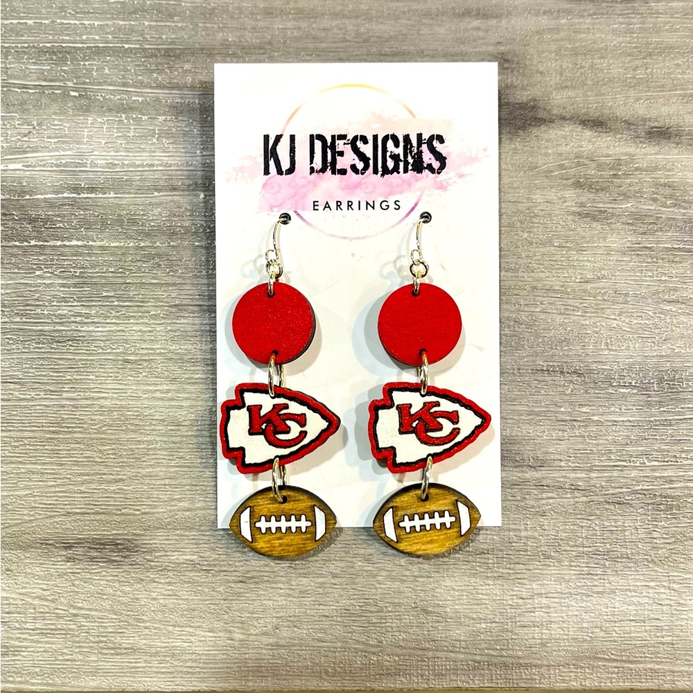 KC Chiefs earrings